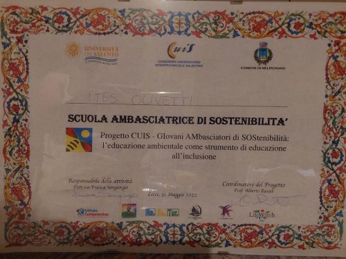 GIovani- AMbasciatori- SOStenibilità-itesolivettilecce